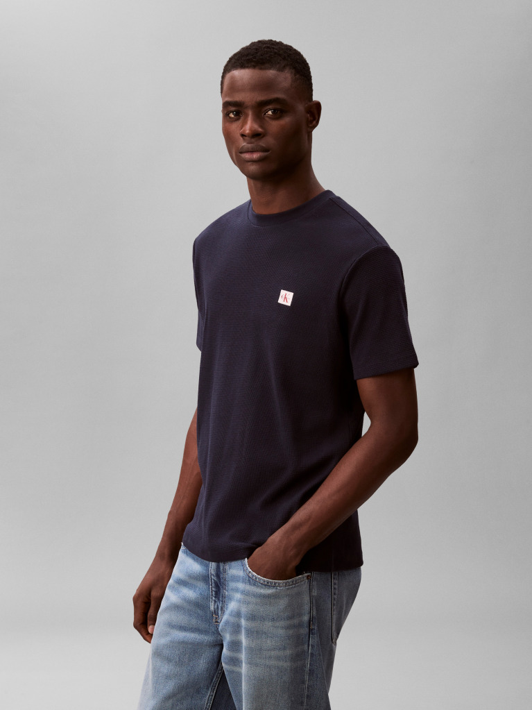Blue Classic Waffle T-shirt  Men