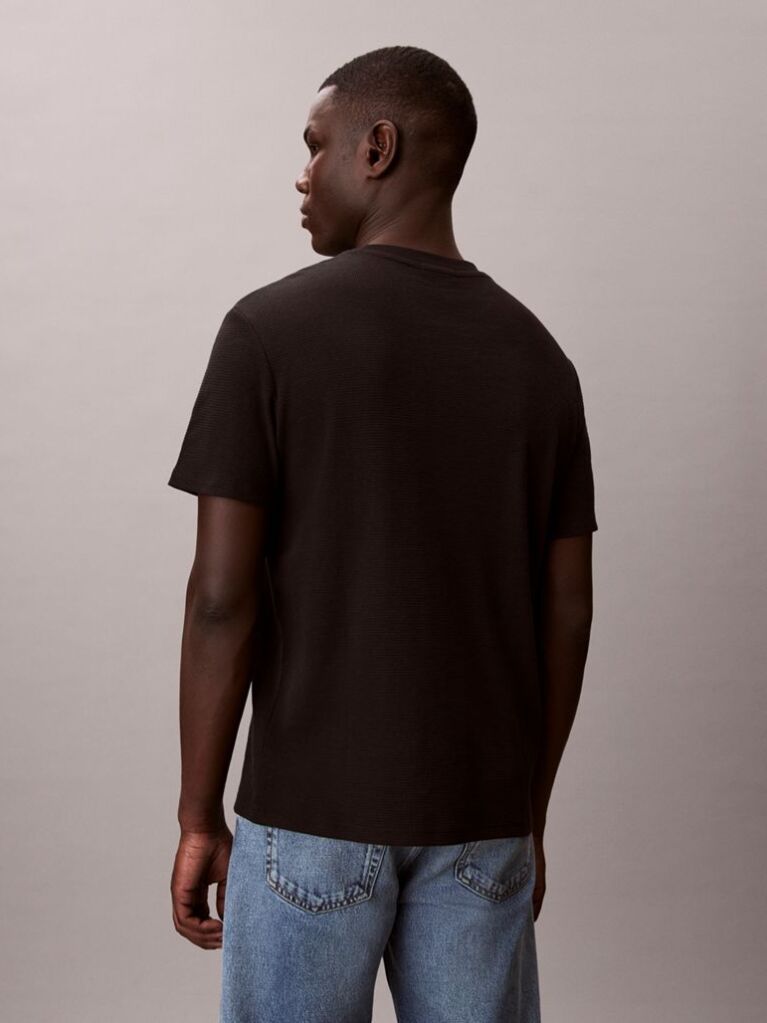 Black Classic Waffle T-shirt  Men