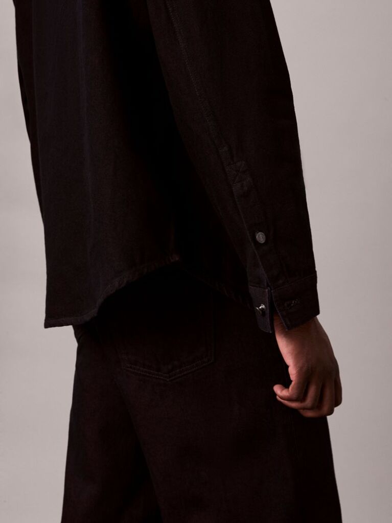 Μαύρο 90's Denim Shirt Jacket  Άνδρας