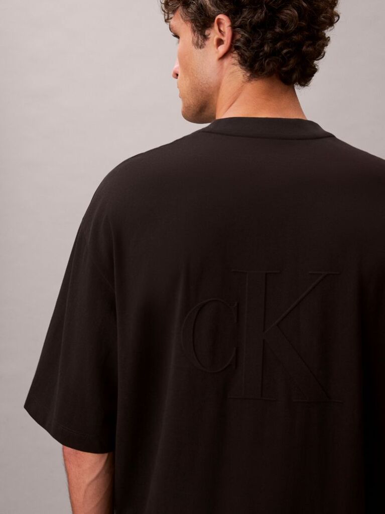 Black Relaxed Cooling Pique T-Shirt  Men