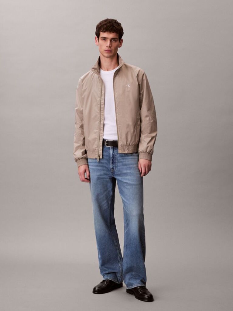 Brown Technical Zip-Up Jacket  Men