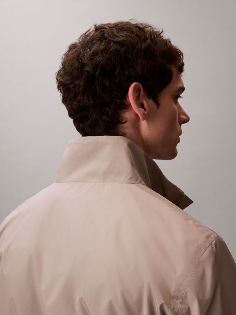 Brown Technical Zip-Up Jacket  Men