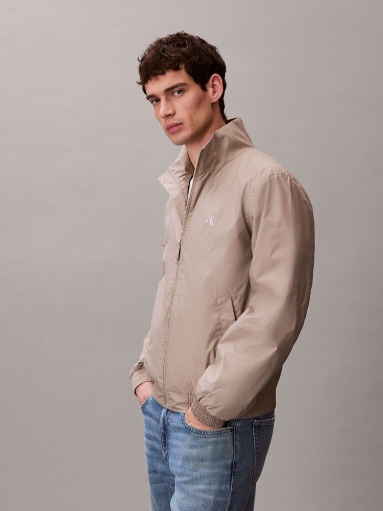 Brown Technical Zip-Up Jacket  Men