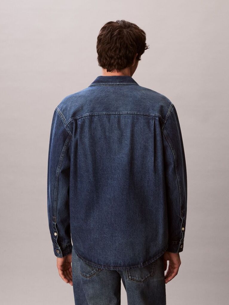 Denim 90s Denim Τζάκετ Με Στιλ Πουκάμισου  Άνδρας