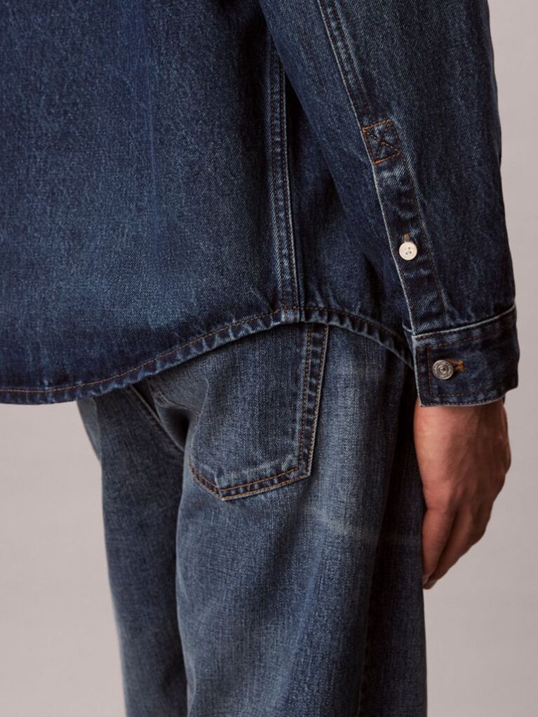 Denim 90s Denim Τζάκετ Με Στιλ Πουκάμισου  Άνδρας