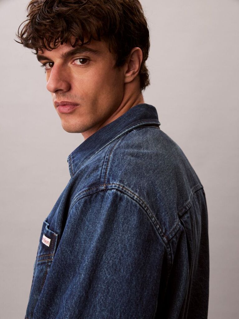 Denim 90s Denim Τζάκετ Με Στιλ Πουκάμισου  Άνδρας