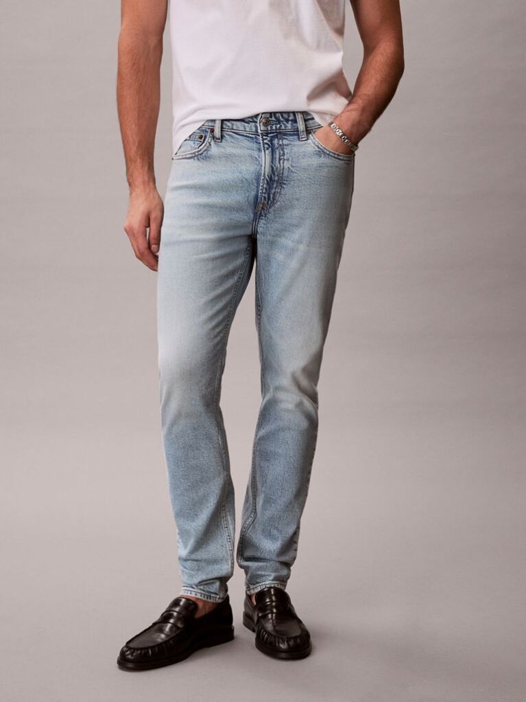 Denim Τζιν Marbled Με Στενή Tapered Εφαρμογή  Άνδρας
