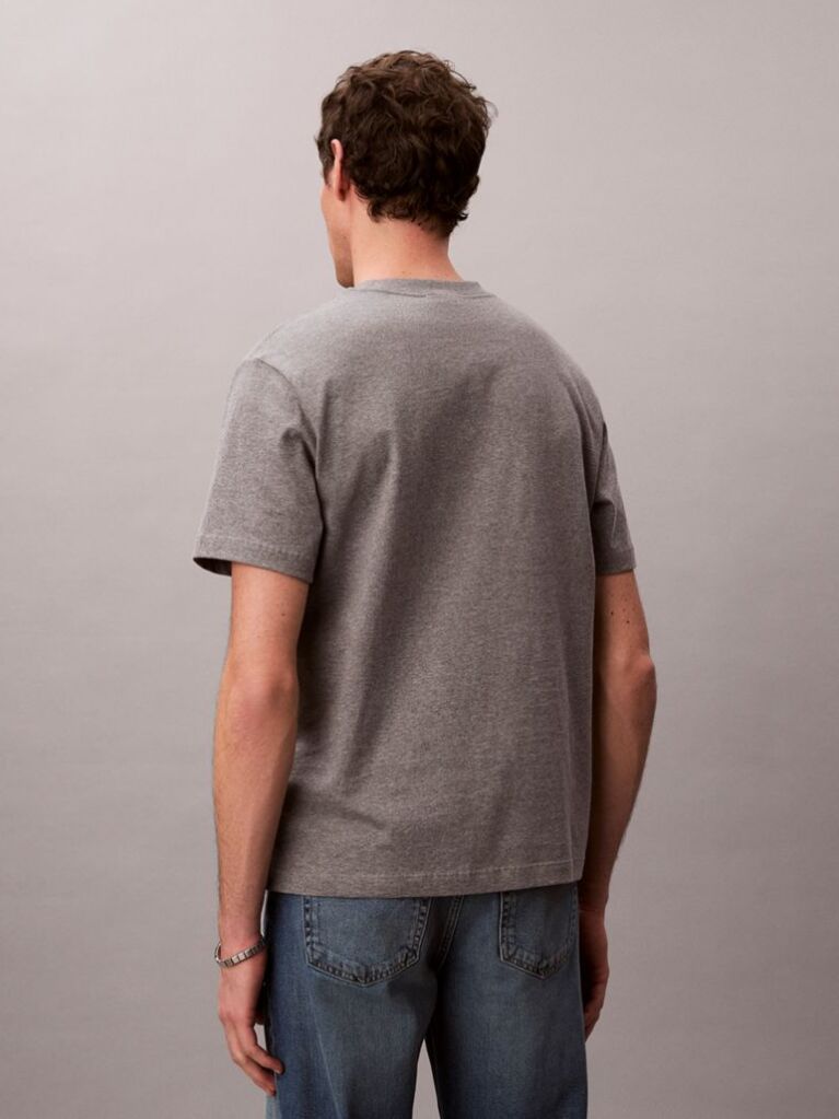 Γκρι T-shirt Με Κεντητό Λογότυπο NYC  Άνδρας