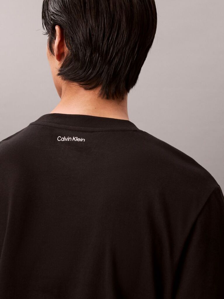 Μαύρο T-shirt Με Κεντητό Λογότυπο  Άνδρας