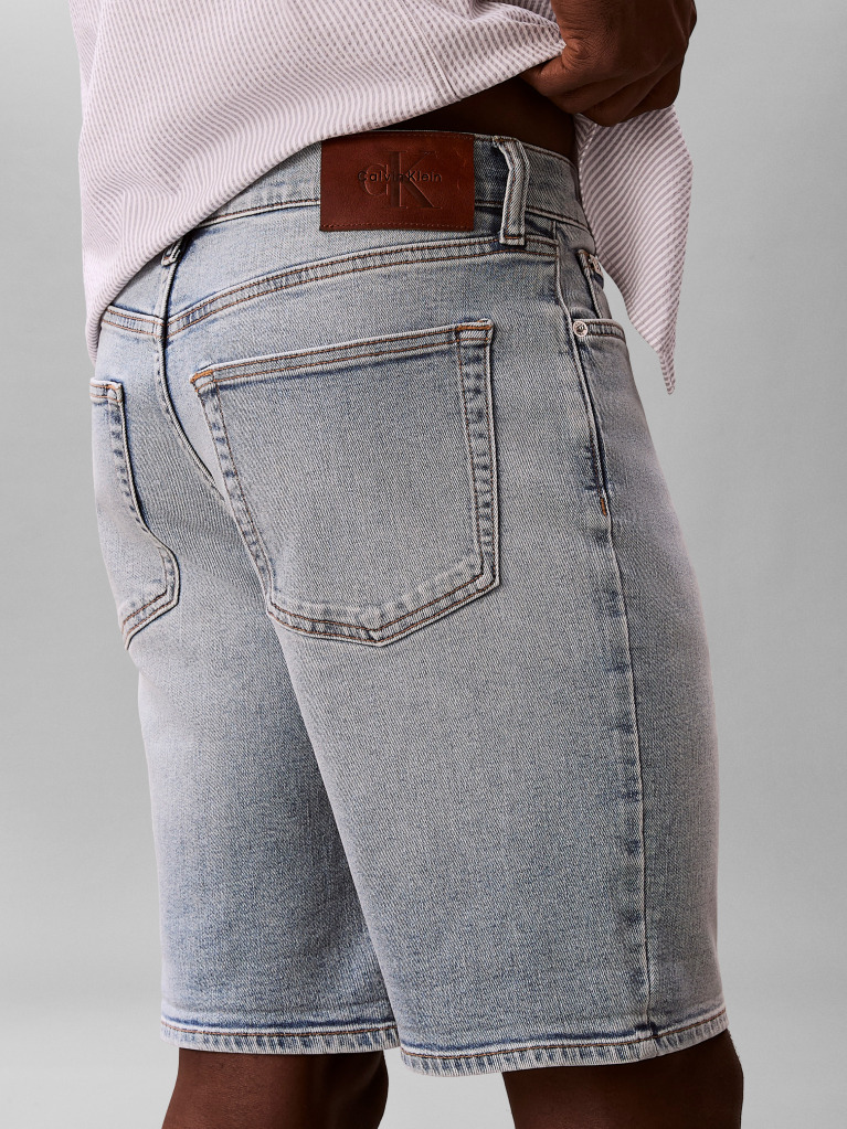 Denim These slim-fit denim shorts are designed to wear on repeat, their turn-up hems adding to the chilled appeal created by the faded detail.  Men