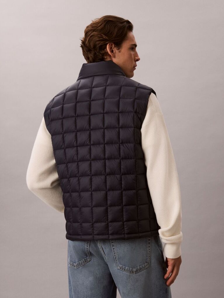 Blue Ultra Light Quilted Puffer Gilet  Men
