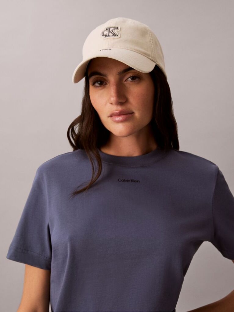 Blue Classic Cotton Logo T-shirt  Women