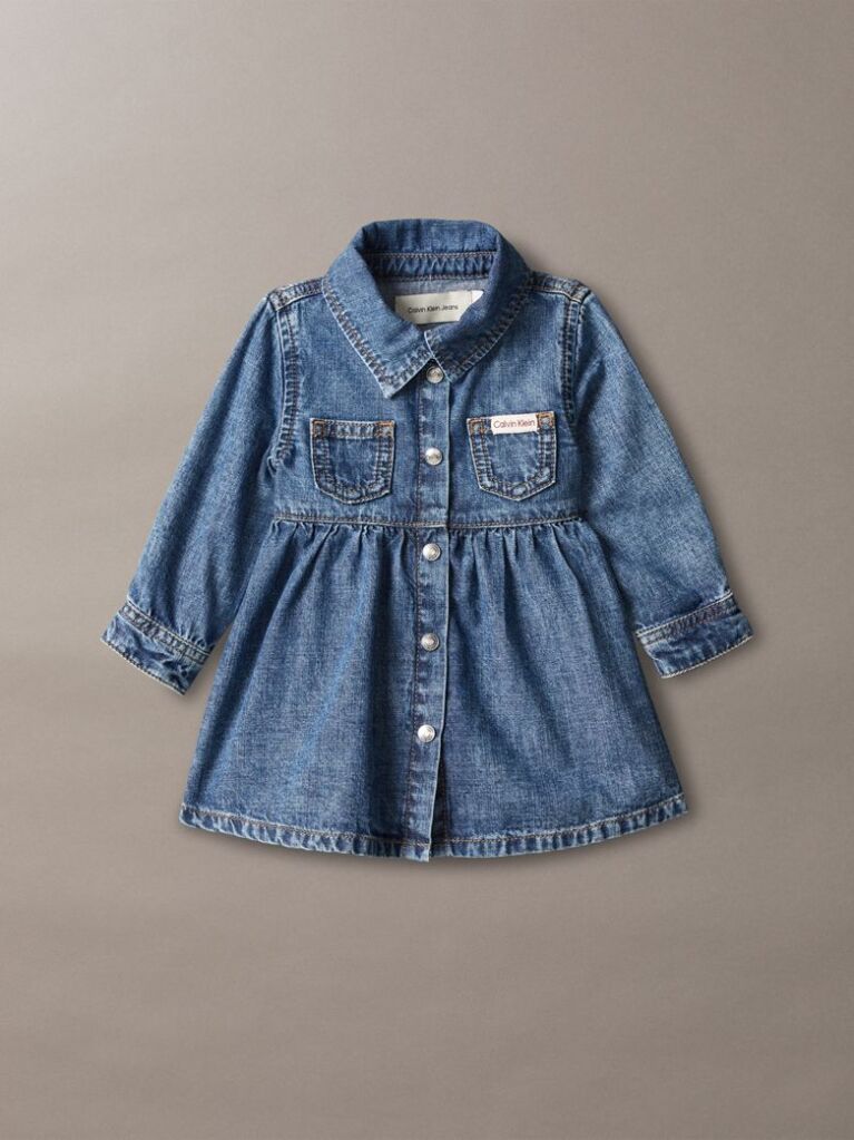 Denim Βρεφικό Denim Φόρεμα Με Στιλ Πουκάμισου  Βρεφικά