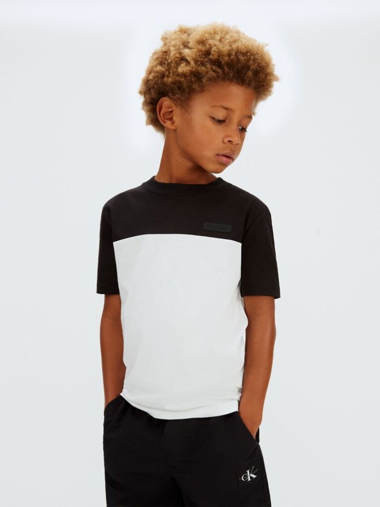 Black Colourblock T-shirt  Boys