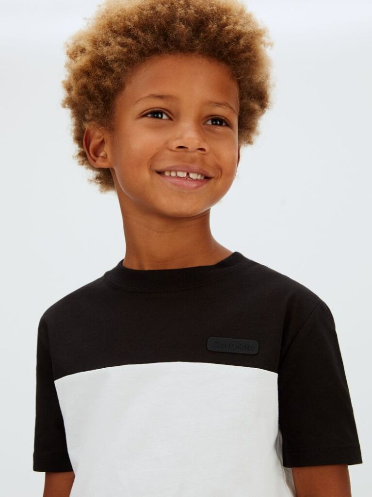 Black Colourblock T-shirt  Boys