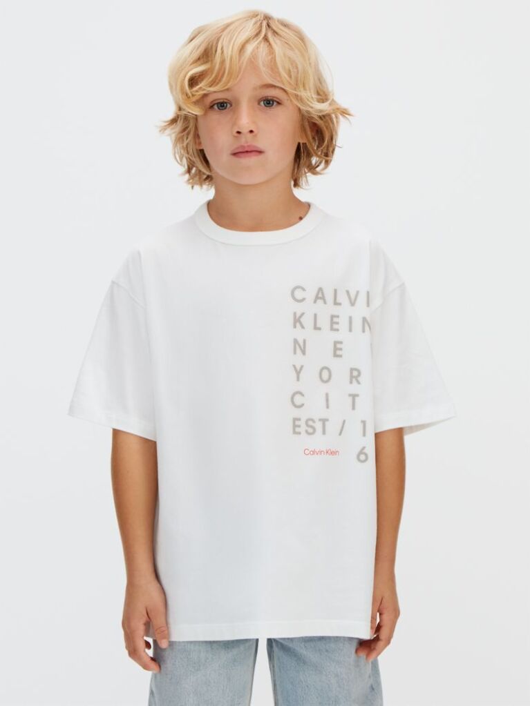 Λευκό T-shirt Με Λογότυπο  Αγόρι
