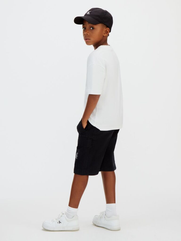 Black Woven Cotton Shorts  Boys