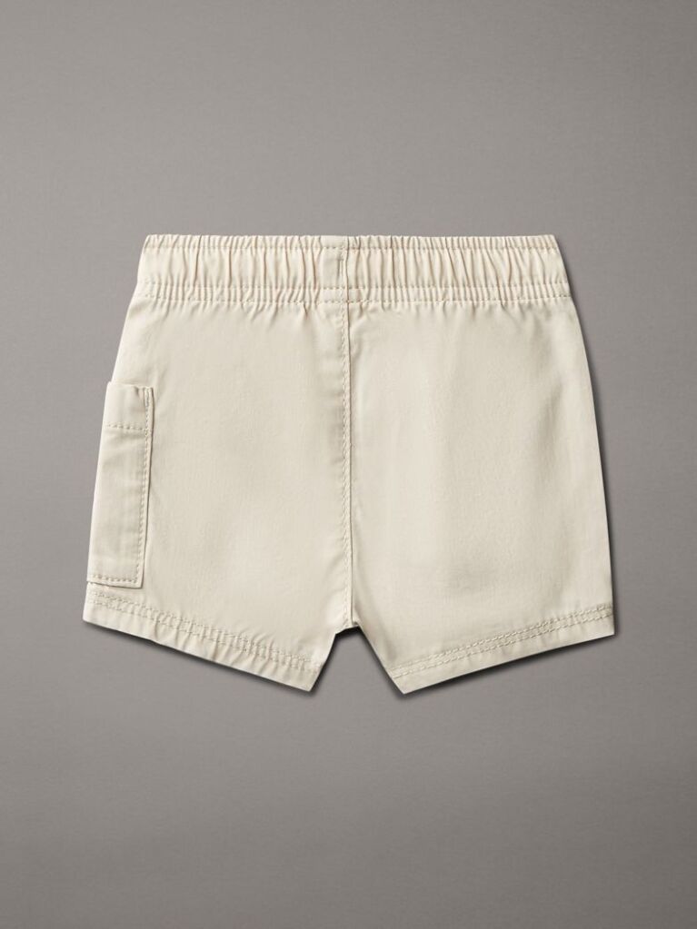 Beige Newborn Twill Shorts  Newborn