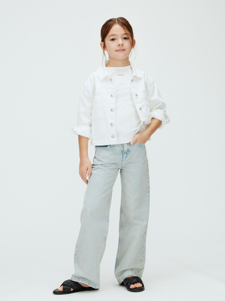 White White Denim Jacket  Girls