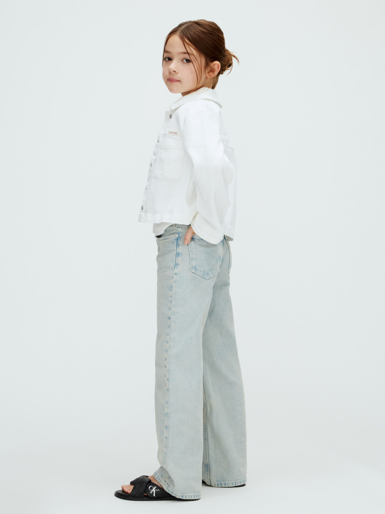White White Denim Jacket  Girls