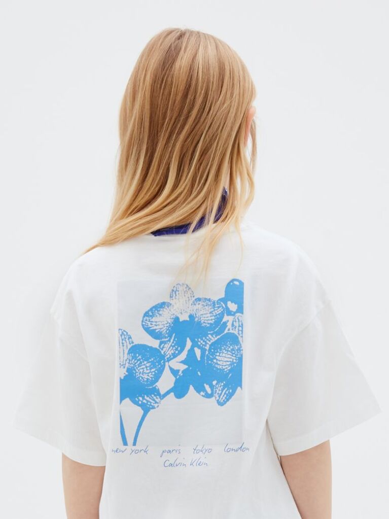 Λευκό T-Shirt Με Στρογγυλή Λαιμόκοψη Και Λογότυπο  Κορίτσι