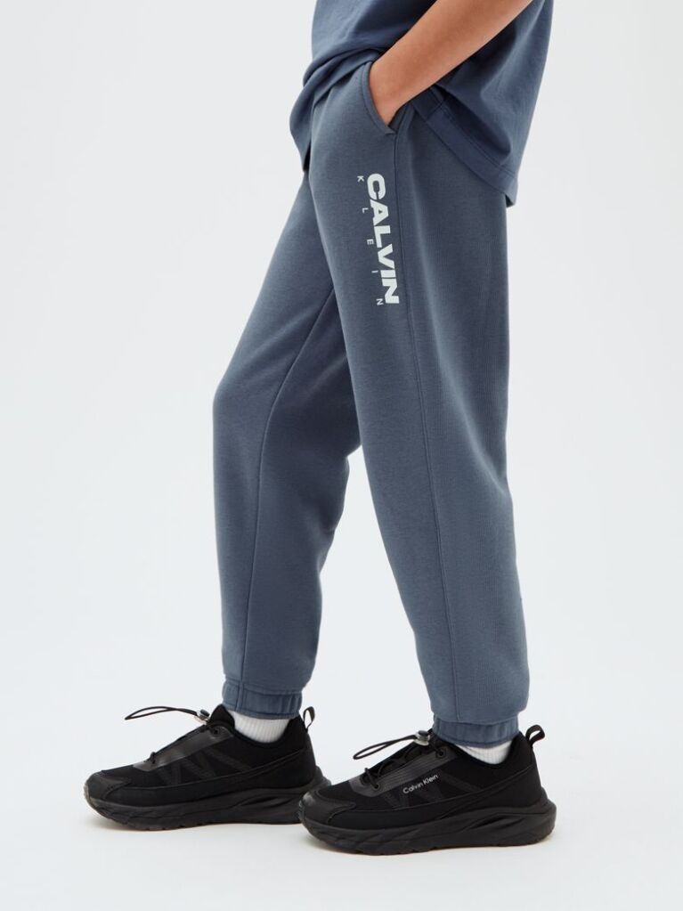 Blue Graphic Logo Relaxed Joggers  Boys