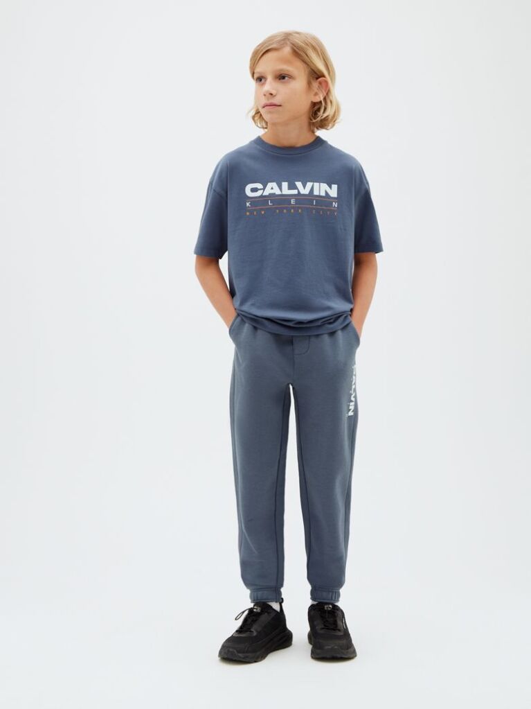 Blue Graphic Logo Relaxed Joggers  Boys