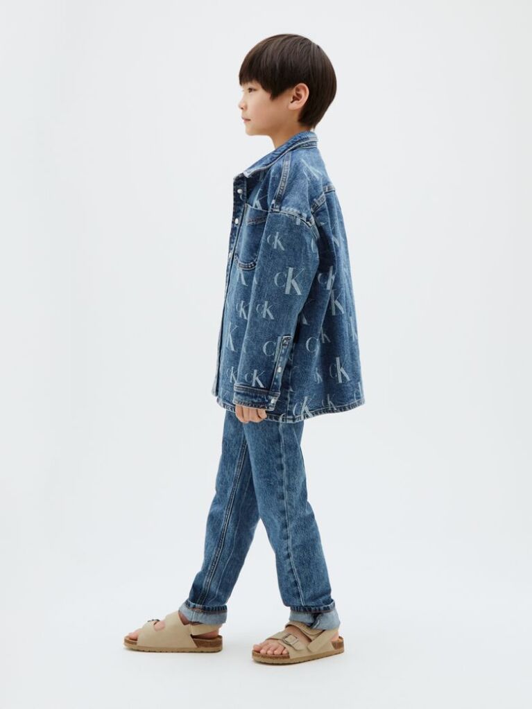 Denim All-Over Bleached Monogram Denim Shirt  Boys