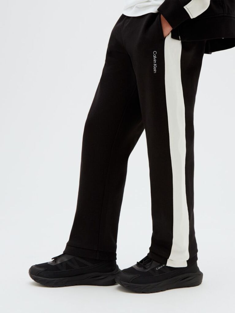 Black Colour-Blocked Terry Track Top And Joggers Set  Boys