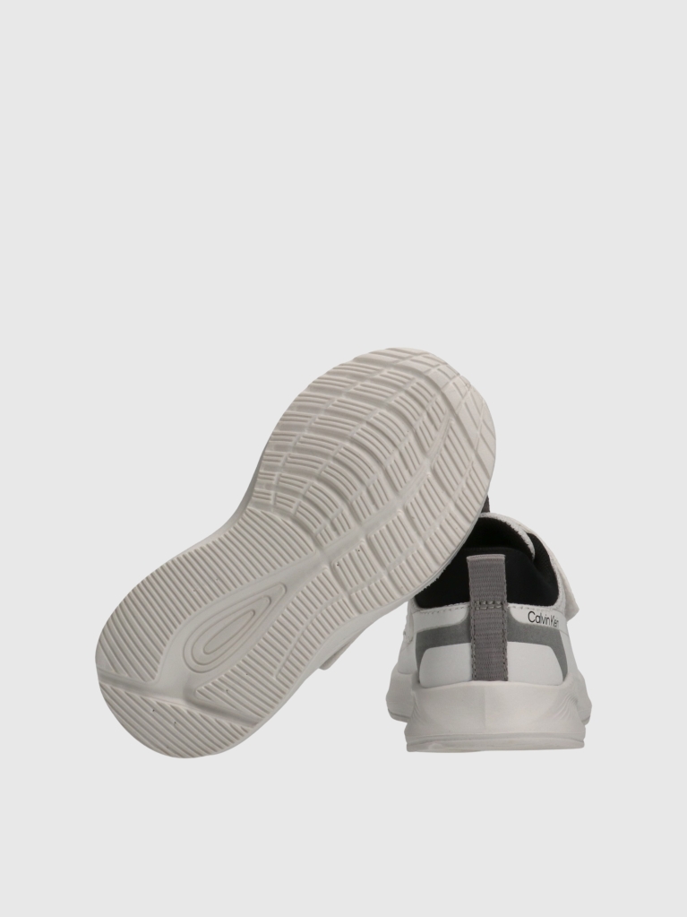 White Low Cut Velcro Sneakers  Kids Unisex