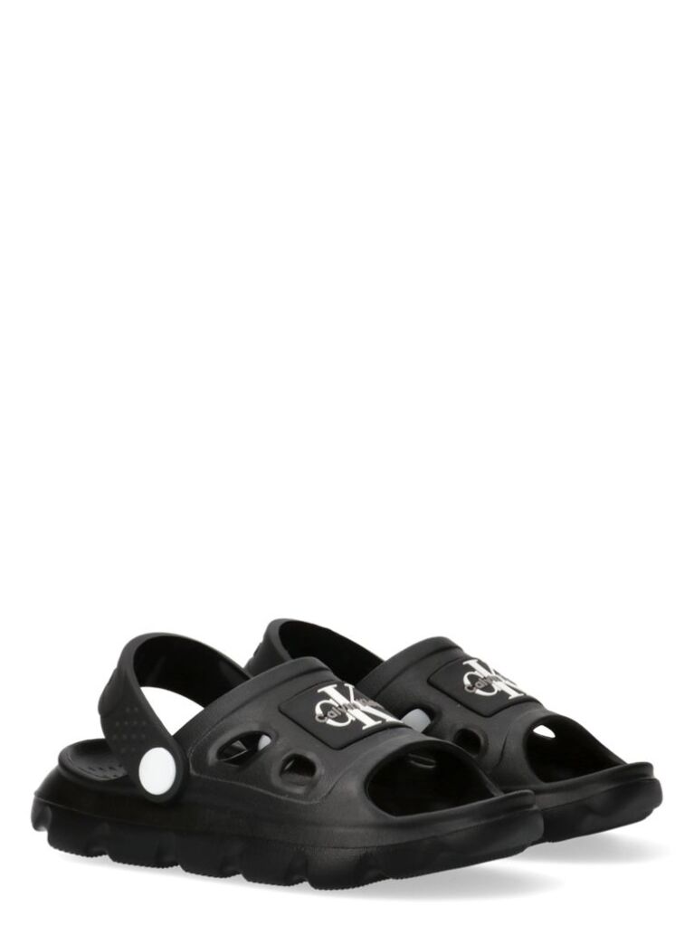 Black Kids Velcro Sandals  Kids Unisex