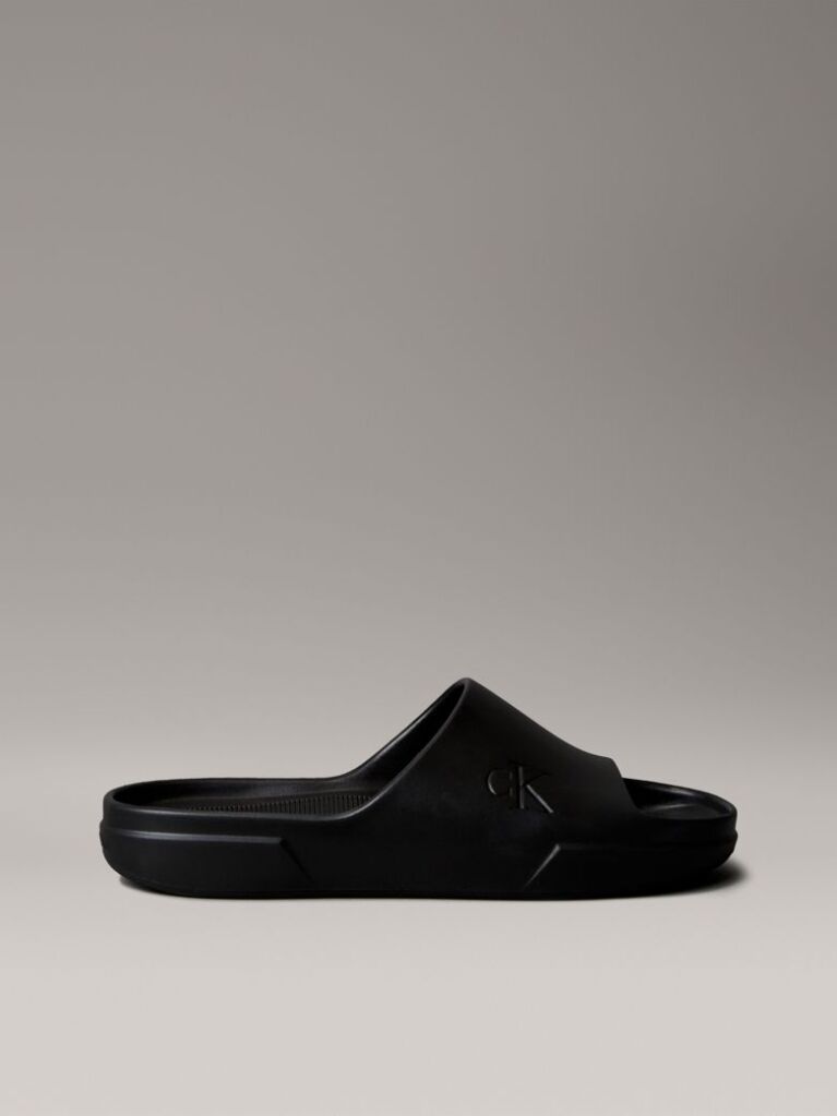 Black One-Piece Signature Logo Sliders  Men