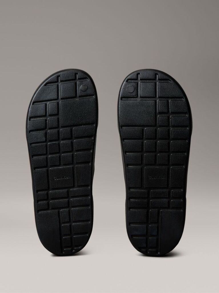 Black One-Piece Signature Logo Sliders  Men