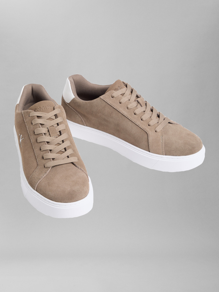 Brown Athena - Suede Signature Logo Trainers  Men