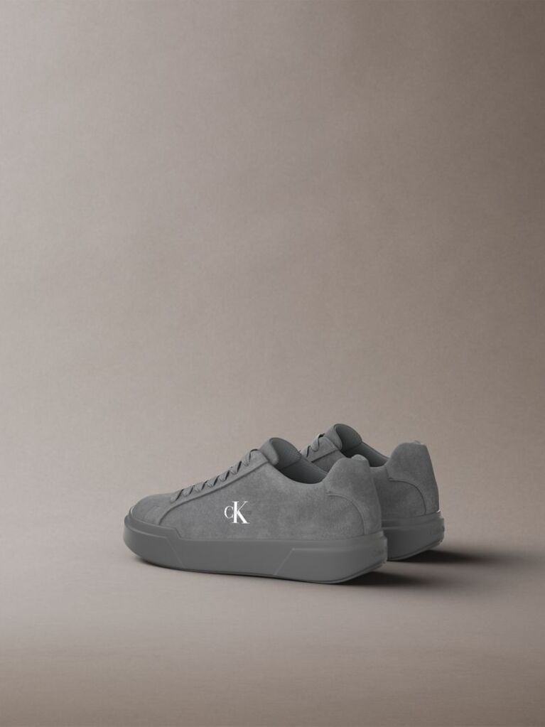 Grey CK Avenue - Suede Logo Trainers  Men