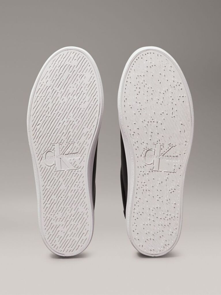 Μαύρο Δερμάτινα Sneakers Με Πλατφόρμα  Γυναίκα