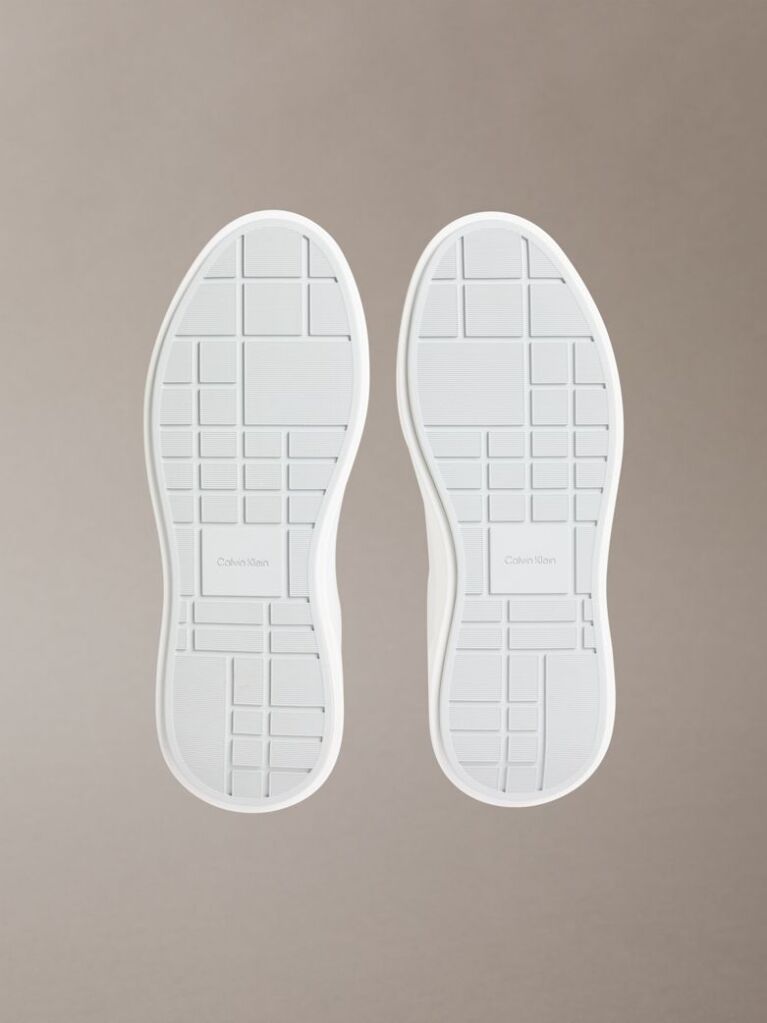 Λευκό Chunky Sneakers Από Δέρμα Με Ασημί Λεπτομέρεια  Γυναίκα