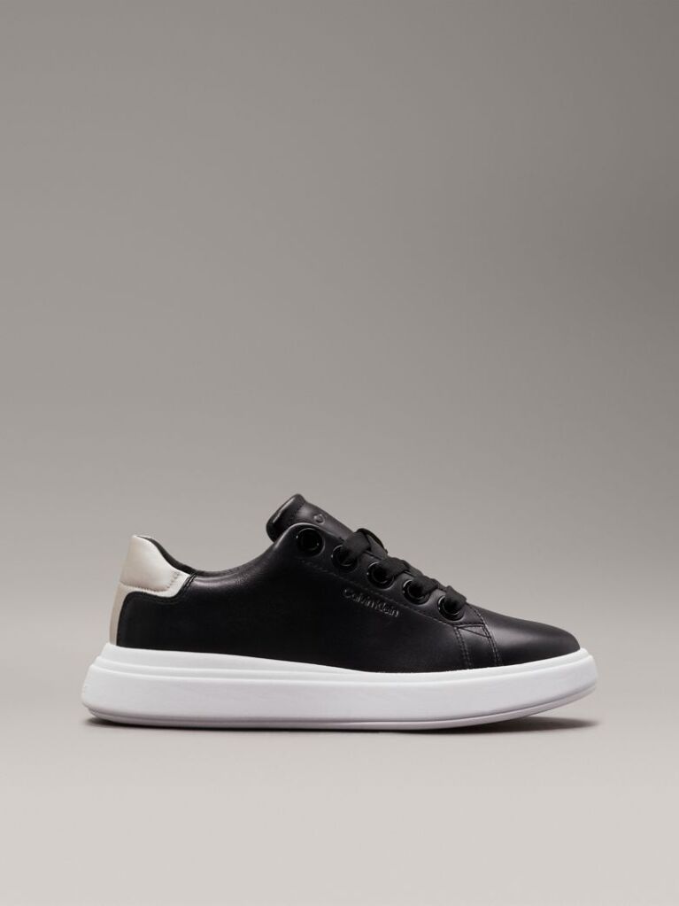 Μαύρο Δερμάτινα Sneakers  Γυναίκα