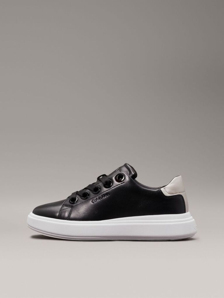 Μαύρο Δερμάτινα Sneakers  Γυναίκα