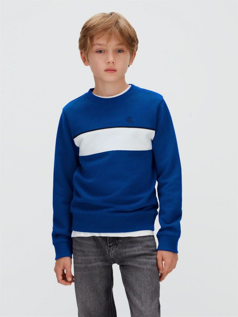 Blue Colourblock Sweatshirt  Boys
