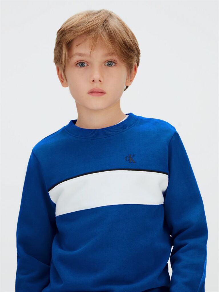 Blue Colourblock Sweatshirt  Boys