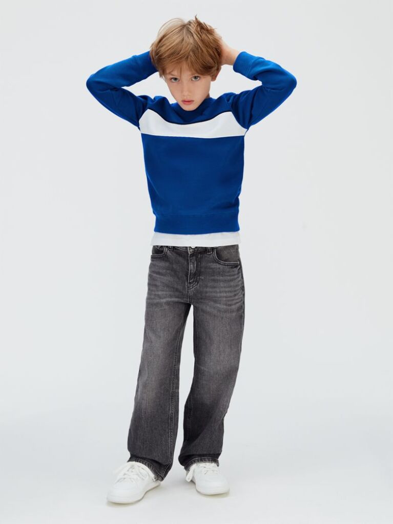 Blue Colourblock Sweatshirt  Boys