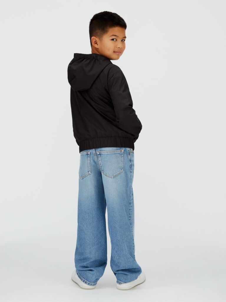 Black Relaxed Windbreaker Jacket  Boys