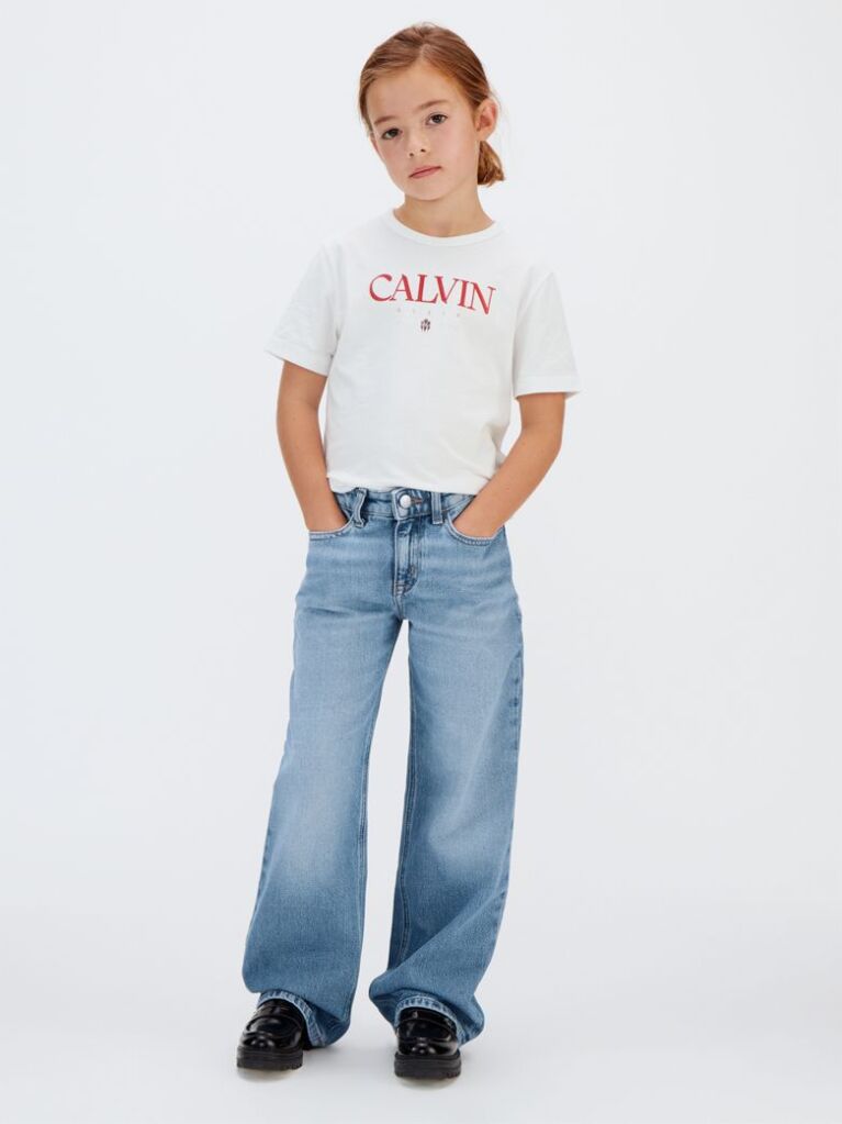 Blue High Rise Wide Leg Jeans  Girls