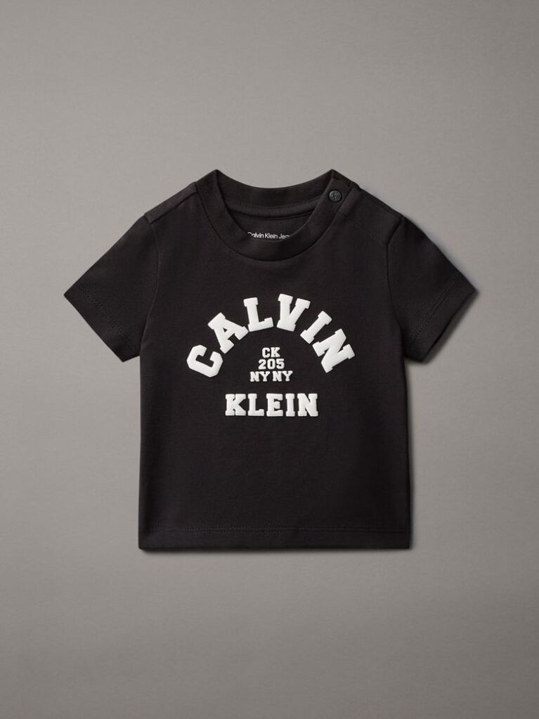 Black Newborn Varsity Logo T-shirt  Newborn