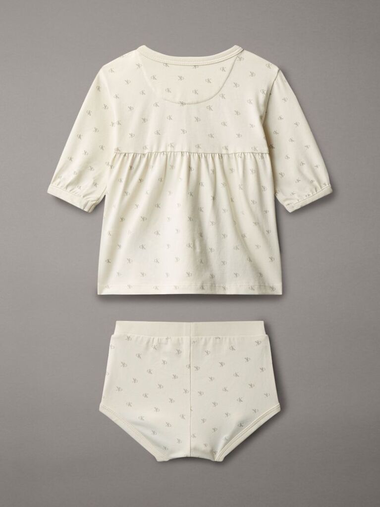 White Newborn Logo Dress  Newborn