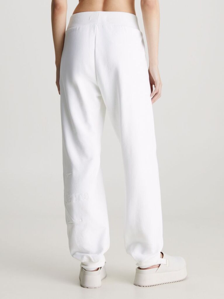 White Relaxed Monogram Joggers  Women