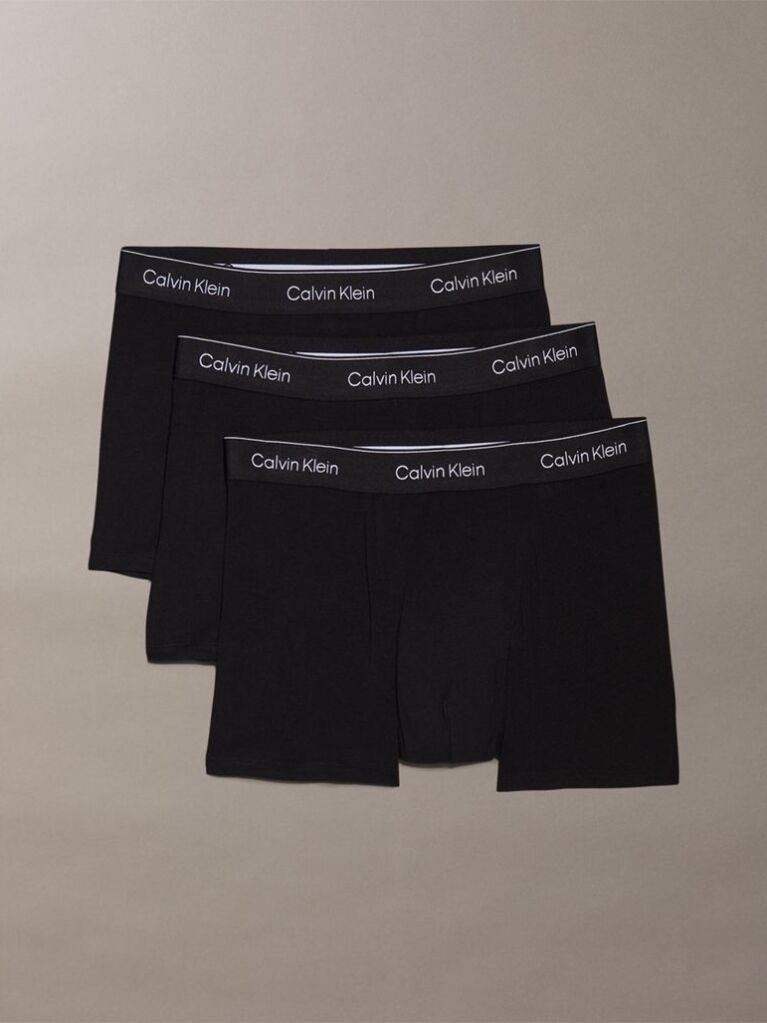 Μαύρο Σετ 3 Άνετα Dart Μπόξερ - Icon Cotton Stretch  Άνδρας