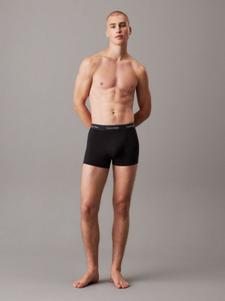 Μαύρο Σετ 3 Άνετα Dart Μπόξερ - Icon Cotton Stretch  Άνδρας