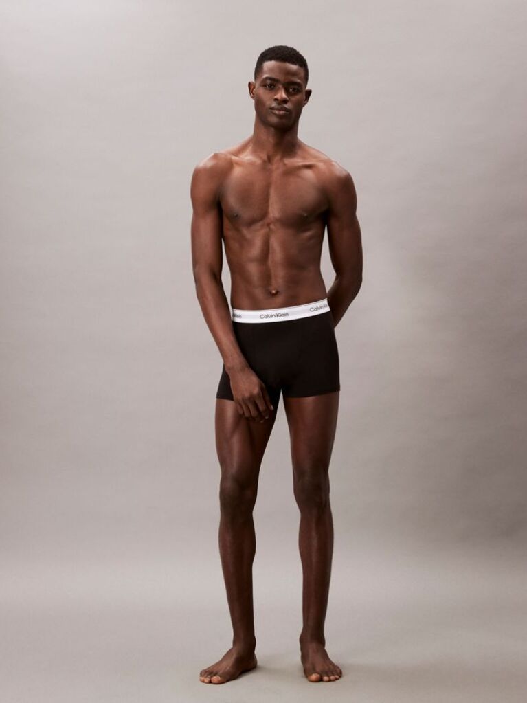 Μαύρο Σετ 3 Άνετα Dart Μπόξερ - Icon Cotton Stretch  Άνδρας